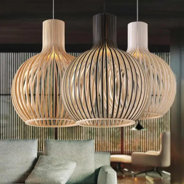 Solid wood LED Chandelier