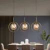 Nordic Loft Cafe Gold/Chrome/Copper Ceiling Led Pendant - Image 3